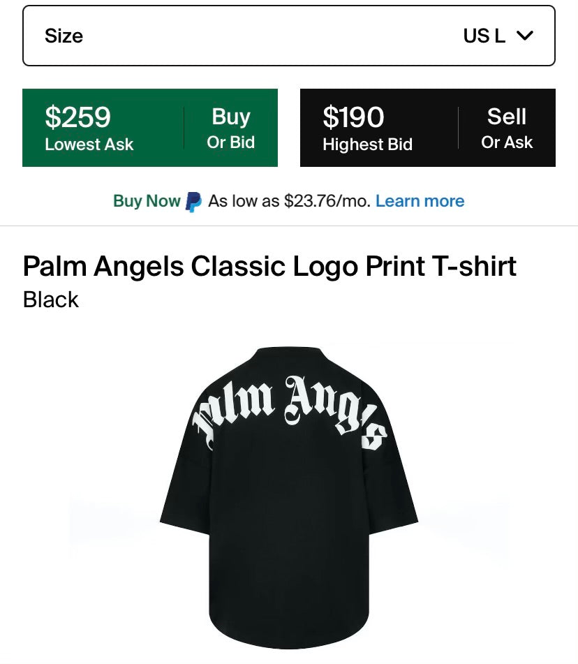 Palm Angels Classic Logo Tee 👼(BLACK)